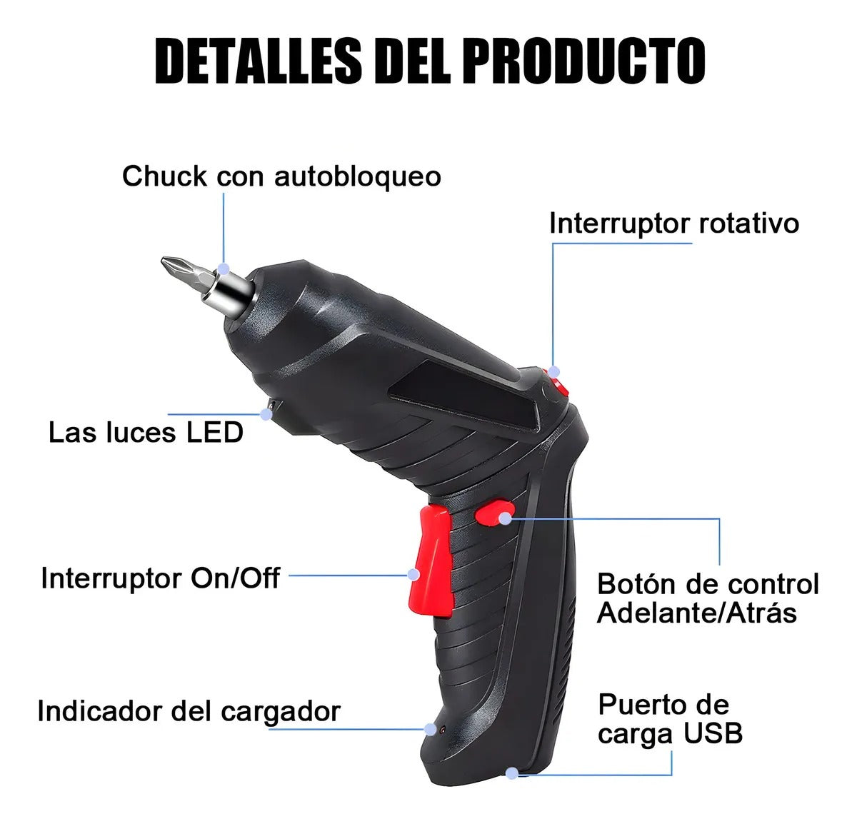 Destornillador Inalámbrico Eléctrico Premium